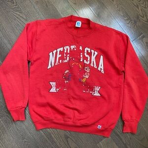 Vintage Russell Made in USA Nebraska Huskers Sweatshirt size medium